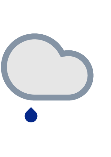 Light rain. Moderate wind with gusts up to 45 km/h.
